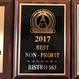 Voted #1 NON PROFIT, three years in a row, by our community!