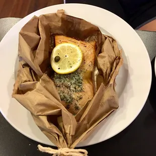 Lunch bag salmon.