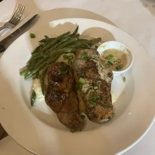 Pork loin with mustard cream sauce