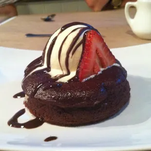 Flourless chocolate cake.