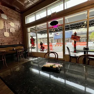 a view of the outside of a restaurant