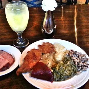 a plate of food on a table