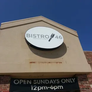 the front of the restaurant