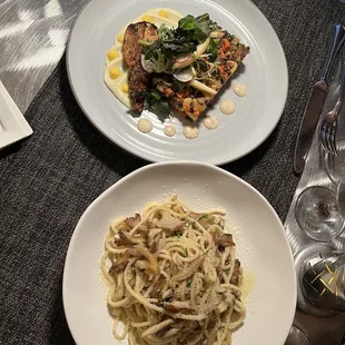 Vegan options: Lentil Veggie and Truffle Spaghetti (BOTH AMAZING)