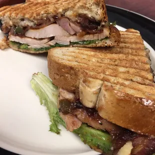 a grilled sandwich on a plate
