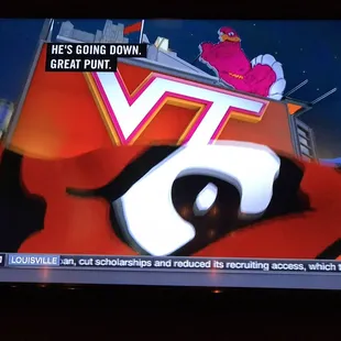 a tv screen with a cartoon character on it