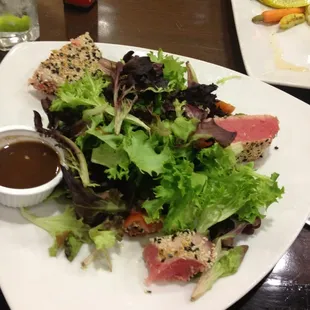 Ahi tuna.  Perfectly seared