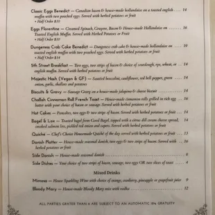 4-23-21 Breakfast Menu