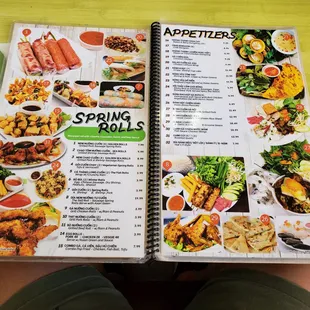 a menu for a restaurant