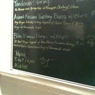A portion of Bistro Babe's menu during my initial visit to the truck in early 2012.