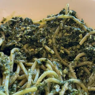 Look at that home made pesto! Like my Italian nonna went to the garden and crushed up basil and pine nuts! Took my left overs home!