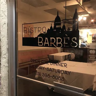 Entry to Bistro Barbes