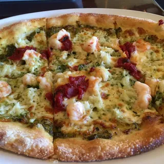 Dungeness Crab and Shrimp Pizza