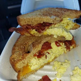 Bacon, egg and cheese sandwich