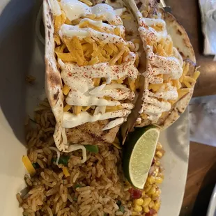 Grilled redfish tacos