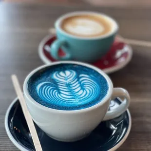 Blue cappuccino ! The art tho ;)