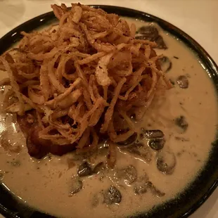 a plate of food on a table