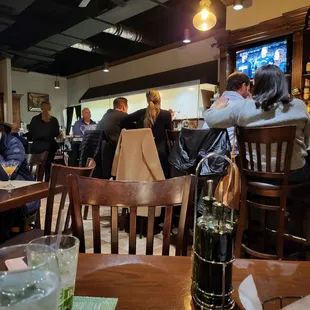 The bar area