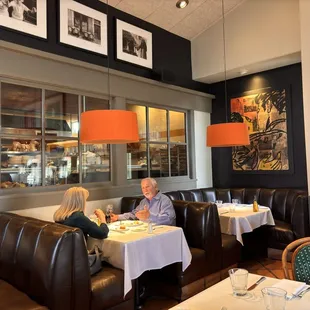 That's in booth seating inside the restaurant