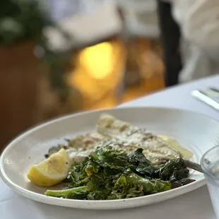 Branzino- Fish special with greens