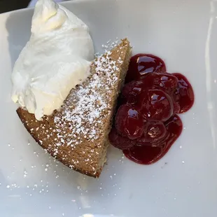 Brown Butter Almond Cake $11.00.