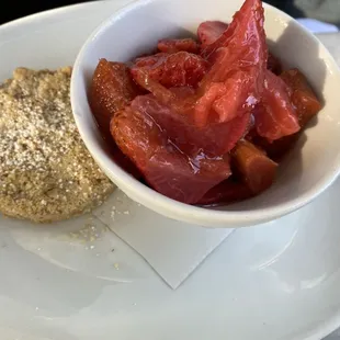 Strawberry  Rhubarb with Cookie $11.25