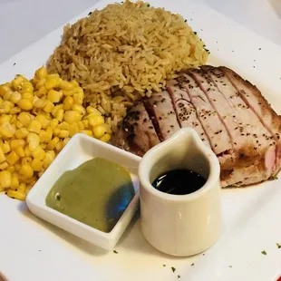 Yellowfin Tuna w/ pickled ginger and wasabi $17