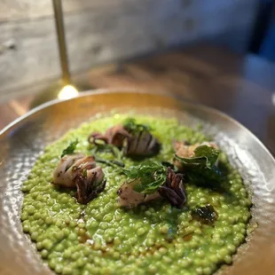 a plate of food on a table