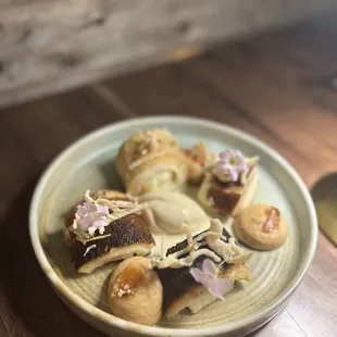 a plate of food on a table