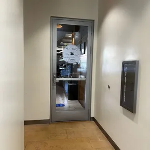 Entrance from inside of the building