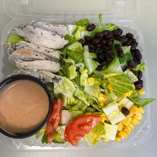 BBQ Chicken Chopped Salad (no cheese)