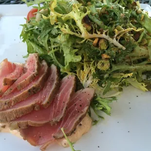 Ahi tuna salad. With a very small portion of tuna.
