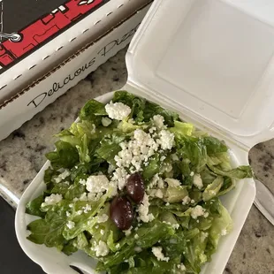 Sensation salad with Caesar dressing