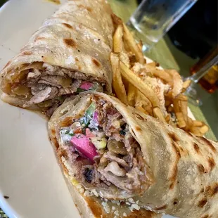 Lamb Sandwich with truffle fries