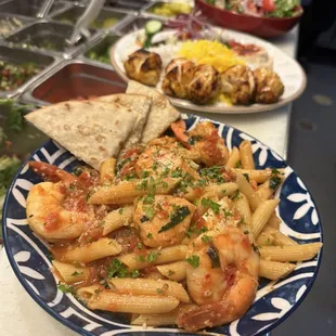 Mediterranean seafood pasta.