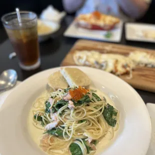 50321791. Salmon Cream with Salmon Roe Pasta Lunch Combo