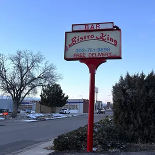 a sign for a restaurant