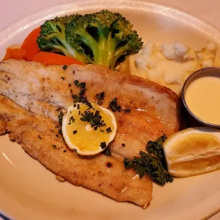 8 OZ POISSON DU JOUR  With catch of the day - rainbow trout