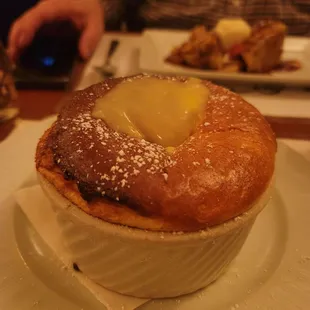 Grand Marnier souffle!! Order it before you order dinner.