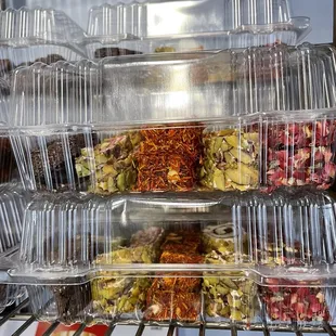 a variety of food items