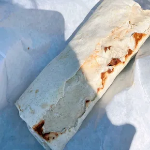 Looks like a big burrito, but it's actually a Gyro Wrap.