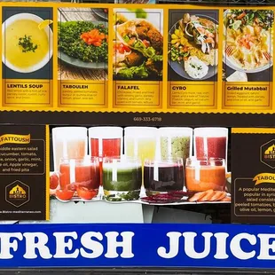 Mediterranean Food and Fresh Juice