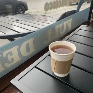 The chef offered us tea for the road after our meal