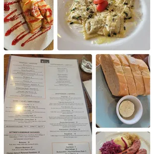 menu, pasta