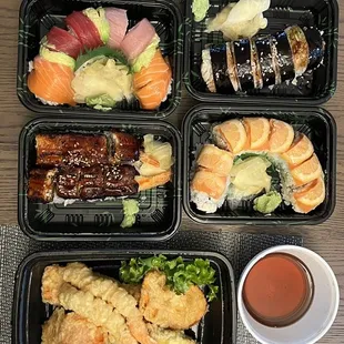 Volcano Roll, Tempura, Rainbow Cut Roll, Fire Dragon Roll, 41. Florida Roll, 57. Salmon Tempura Cut Roll