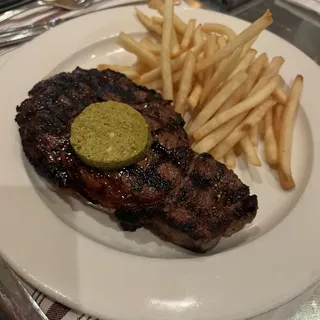 USDA Prime 14 oz Ribeye Steak Maître d'hôtel Butter & Frites*