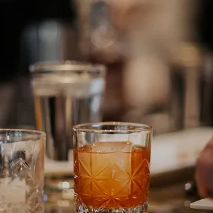 a close up of a glass of whiskey