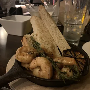 Naw&apos;lins Shrimp and Focaccia - very authentic and delicious