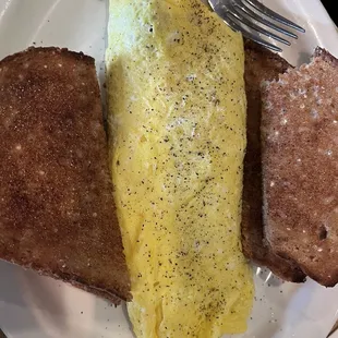 Mushroom cheese omelet