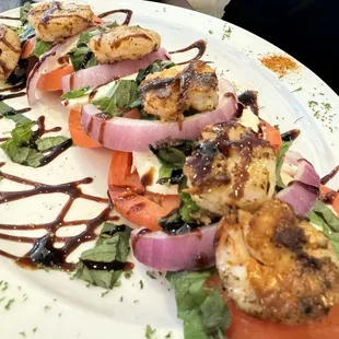 Caprese Salad add Shrimp